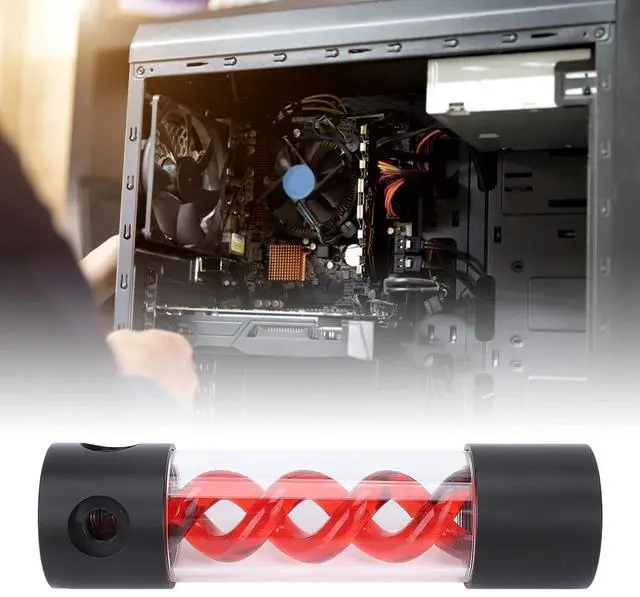Alt view image 3 of 7 - Acrylic Reservoir Water Cooling 200mm with G1 / 4 Thread for PC Heat Dissipation