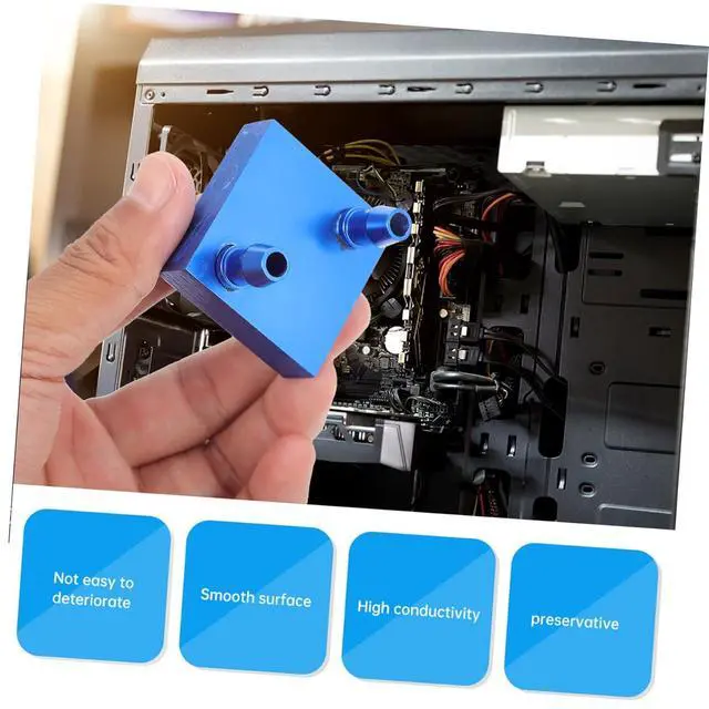 Alt view image 5 of 7 - Heatsinks Water Cooling Radiator PC Radiator Aluminum Radiator Heatsinks Water Cooler for Radiator for CPU System CPU Water Cooling Block Liquid Water Block