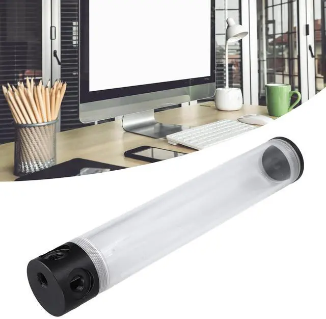 Alt view image 6 of 6 - 300mm Cylindrical Acrylic Water Cooling Reservoir, G1/4in Thread, Low Noise, Stable Connection for PC Water Cooling System