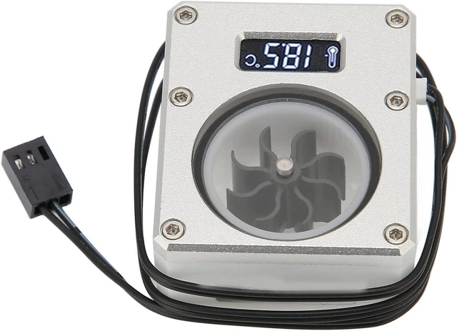 Alt view image 4 of 7 - PC Meter, Computer Meter with LCD Di, G1/4 Thread Indicator, 3pin Interface for PC System, LIC Proof (Silver)