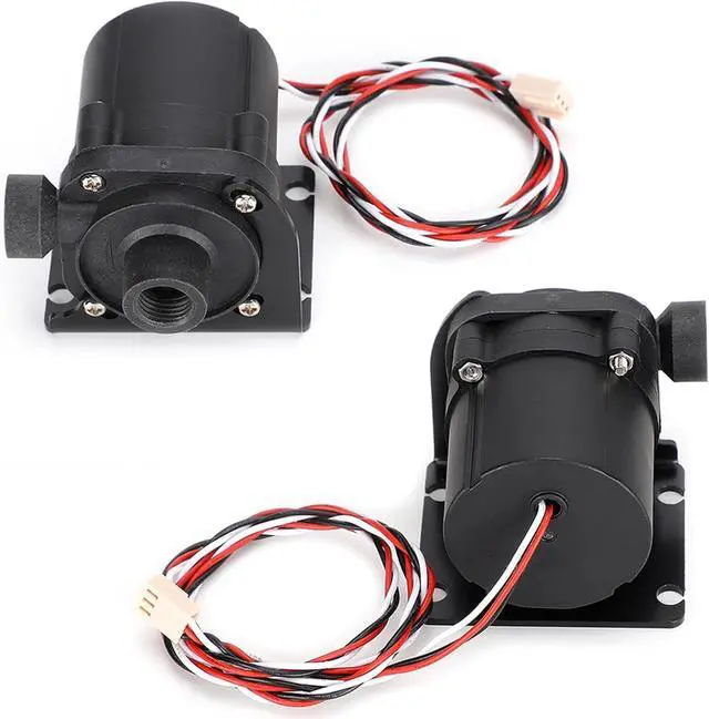 Alt view image 7 of 7 - 12v Brushless DC Pump, G1/4in Mini Computer, 600LH 3600RPM Rotate Speed Water Cooling Pump with Left Water Outlet for PC