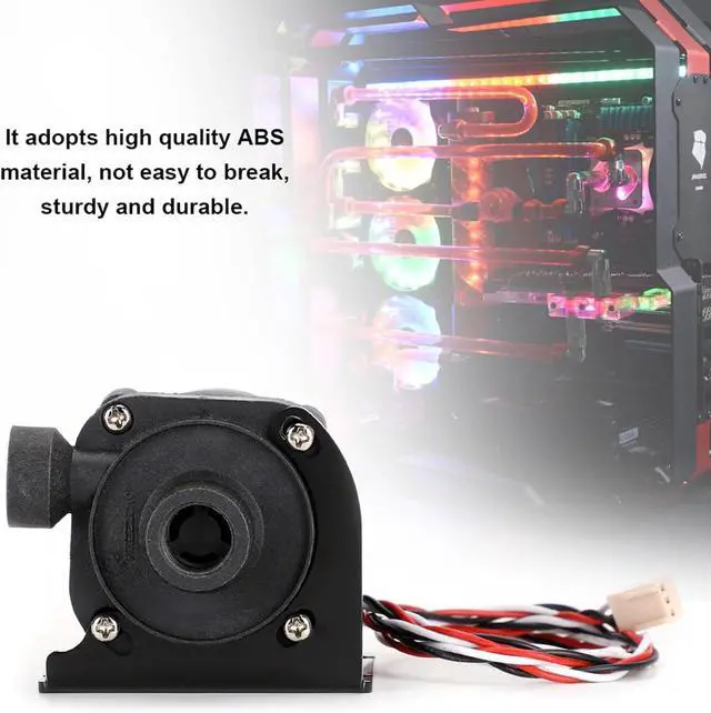 Alt view image 4 of 7 - 12v Brushless DC Pump, G1/4in Mini Computer, 600LH 3600RPM Rotate Speed Water Cooling Pump with Left Water Outlet for PC
