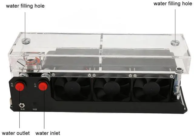 Alt view image 6 of 7 - FLEXMAN Water Cooling Pump, G1/4 Threaded Port 12V 5A 25W 1200ML Water Capacity, 4000RPM Fans Water Cooling Pump for Industry Computer