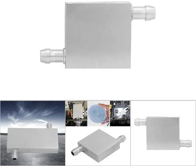 Alt view image 6 of 7 - Aluminum Water Cooling Block, CPU Liquid Cooler, High Performance Waterblock Cooler with 9.5mm Outer Diameter Interface, Rust - Aluminum Heat Sink for PC Cooling and Indu (40 * 40 * 12mm)