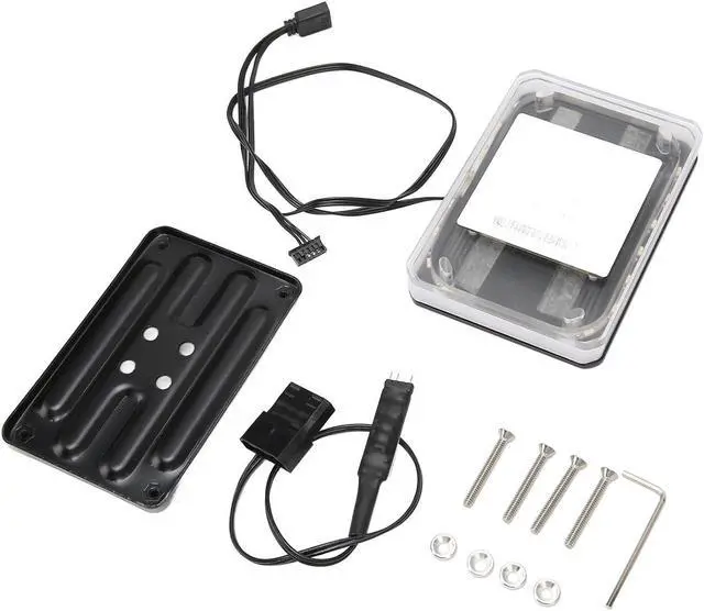 Alt view image 7 of 7 - CPU Water Block, 5V Light G1/4 19.7 Inch Wire Aluminum Alloy CPU for AM4