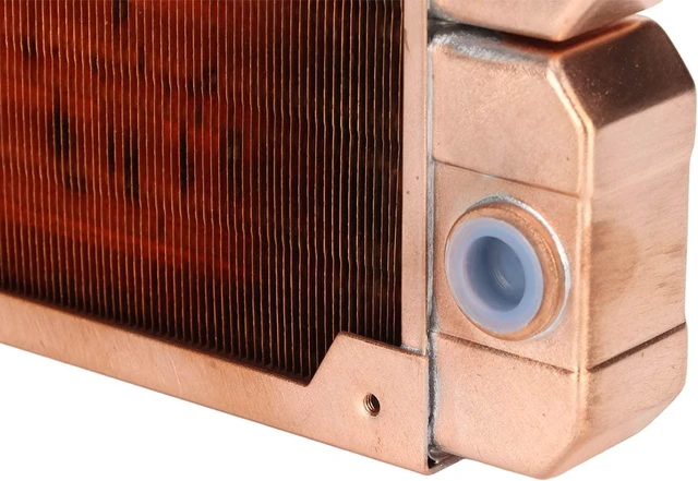 Alt view image 7 of 7 - Sanpyl Industrial Copper Water Cooling Radiator Fast Heat Dissipation Slim Design for PC Fans