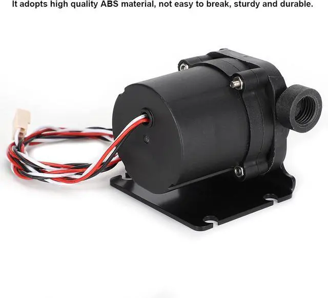 Alt view image 2 of 7 - 12v Brushless DC Pump, G1/4in Mini Computer, 600LH 3600RPM Rotate Speed Water Cooling Pump with Left Water Outlet for PC