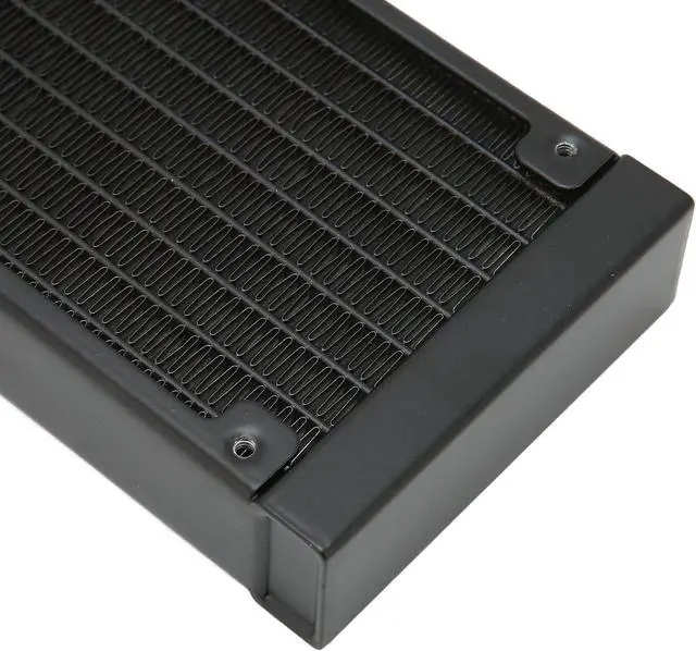 Alt view image 2 of 6 - Aluminum Water Cooling Radiator 8 Pipes 9.5mm Faucet Dual Fans Heat Exchanger Screws Computer Printer