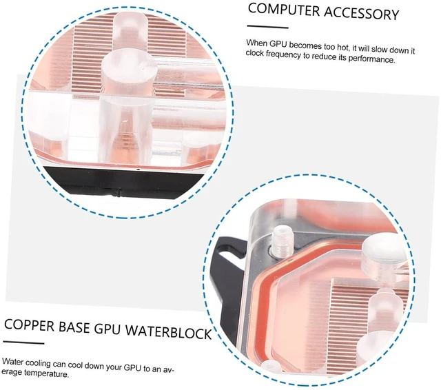 Alt view image 4 of 7 - Vaguelly Gpu Copper Base for Efficient Cooling Fit for Graphics Cards Easy Installation Performance and