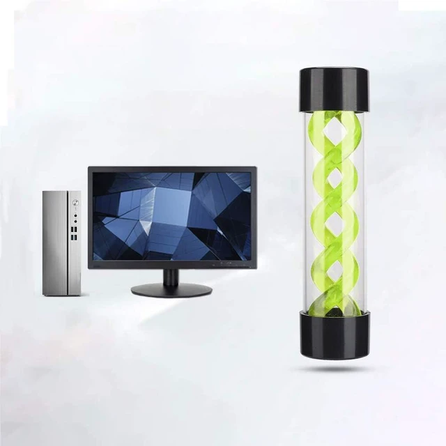 Alt view image 5 of 7 - T Evil T Virus Water Cooling Tank G1/4 Threaded Cylindrical Cooler Tank,Water Tank 200Mm with G1/4 Thread for Pc Desktop Computer Cooler Accessoryblue (Green)