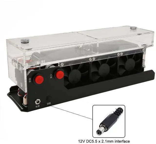 Alt view image 2 of 7 - FLEXMAN Water Cooling Pump, G1/4 Threaded Port 12V 5A 25W 1200ML Water Capacity, 4000RPM Fans Water Cooling Pump for Industry Computer