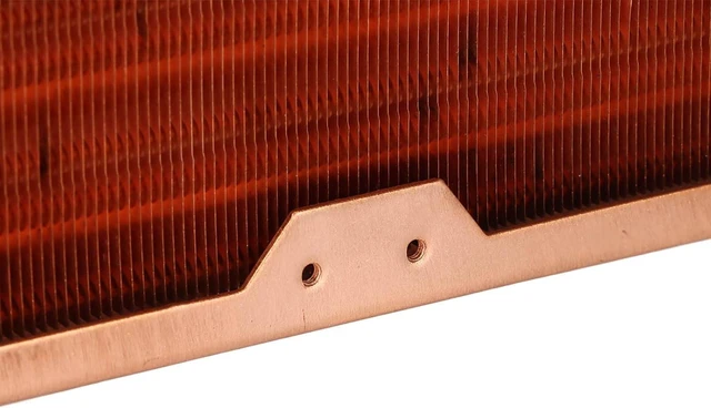 Alt view image 2 of 7 - EBTOOLS Water Cooling Radiator, TSRP ZT 240TG All Copper 7mm Round Tube Heat Sink, G1/4 Thread Industrial Computer Water Cooling Radiator, for 12cm/4.72in Fan