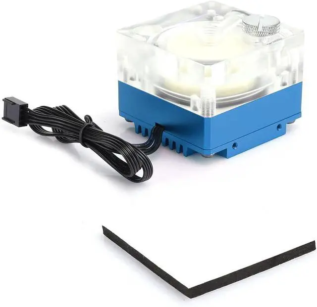 Alt view image 6 of 7 - Water Cooling Pump UltraQuiet Acrylic Aluminum Heat Sink for PWM Speed Control, Black Computer Accessory for Water Cooling System (Blue)