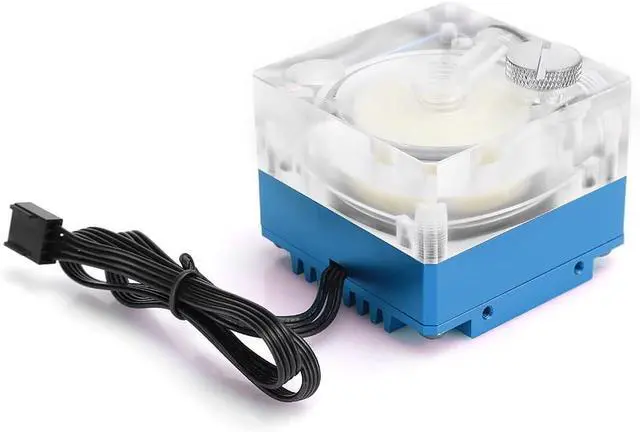 Main image of Water Cooling Pump UltraQuiet Acrylic Aluminum Heat Sink for PWM Speed Control, Black Computer Accessory for Water Cooling System (Blue)