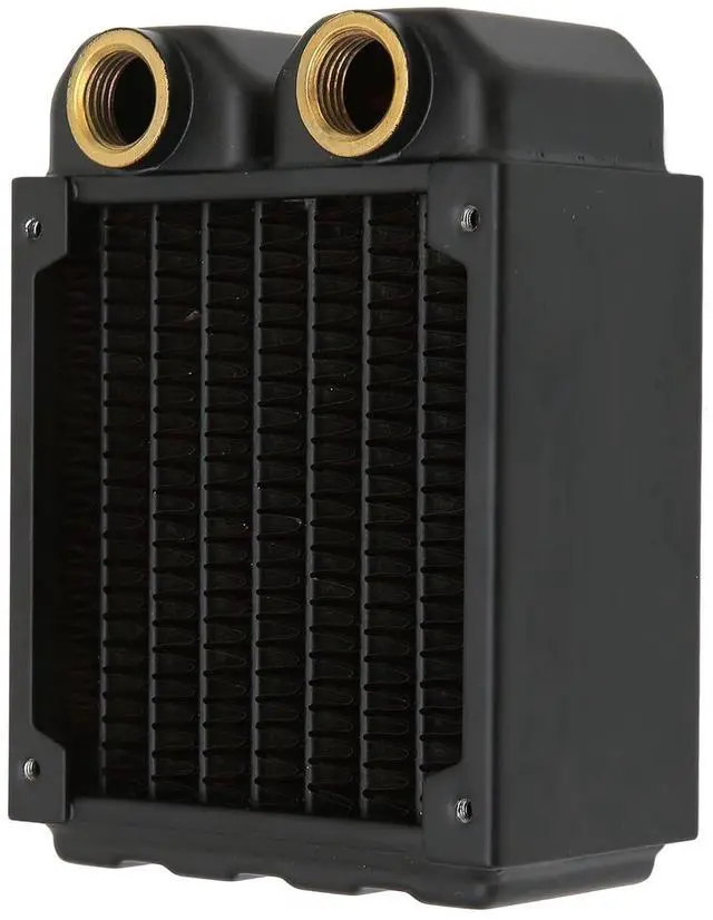 Alt view image 2 of 7 - RiToEasysports Efficient Water Cooling Radador Brass Heat Exchanger for Recording Machine Printer, G1/4 Thread Code Kit for PCs and Servers
