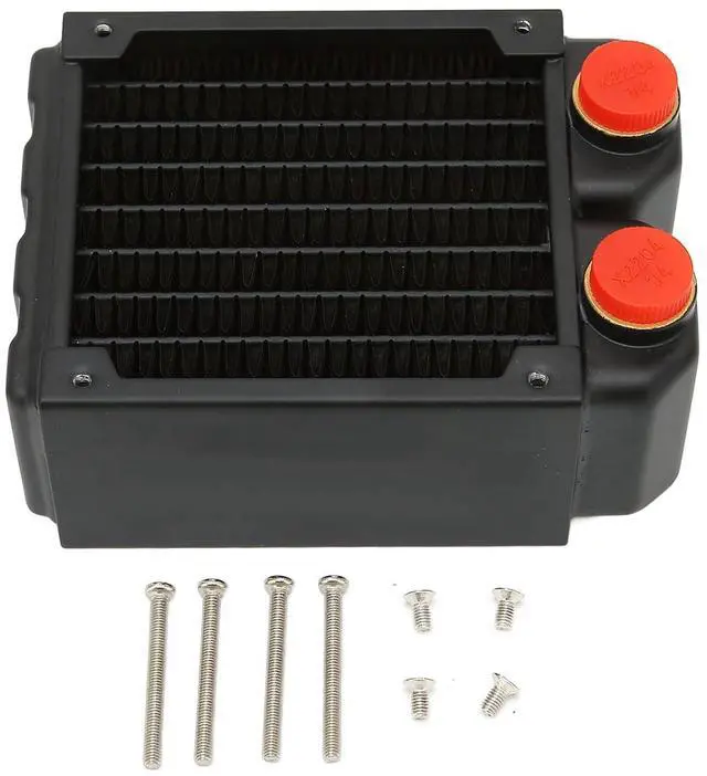 Alt view image 5 of 7 - RiToEasysports Efficient Water Cooling Radador Brass Heat Exchanger for Recording Machine Printer, G1/4 Thread Code Kit for PCs and Servers