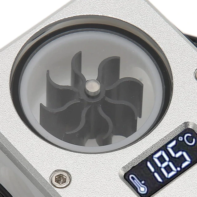 Alt view image 6 of 7 - PC Meter, Computer Meter with LCD Di, G1/4 Thread Indicator, 3pin Interface for PC System, LIC Proof (Silver)