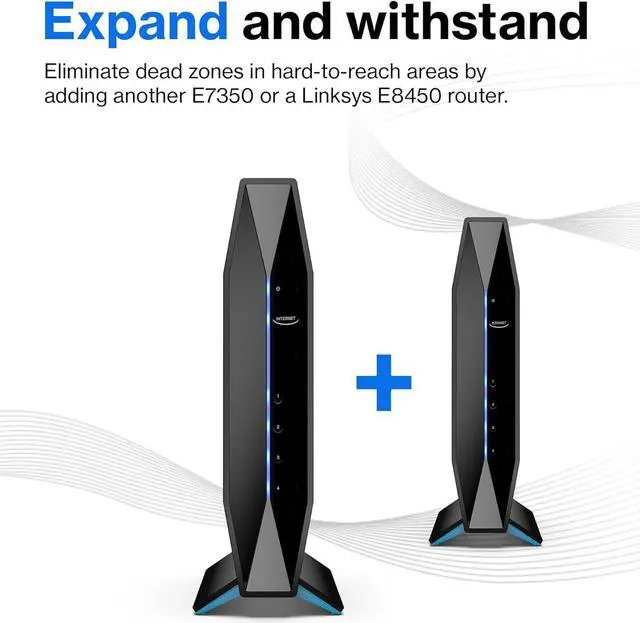 Alt view image 4 of 6 - Linksys AX1800 Wi-Fi 6 Router Home Networking, Dual Band Wireless AX Gigabit WiFi Router, Speeds up to 1.8 Gbps and coverage 1,500 sq ft, Parental Controls, maximum 20 devices (E7350)