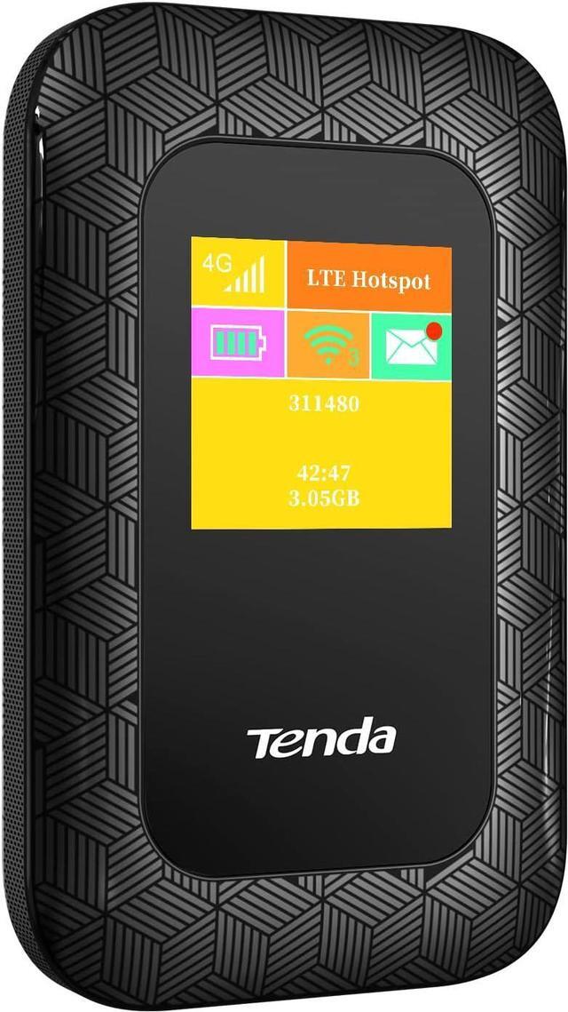 Main image of Tenda 4G Mobile Hotspot - 4G LTE Cat4 150Mbps MiFi Device, Router with USB Charging & 2100mAh Battery, No Setup Required (4G185), Black