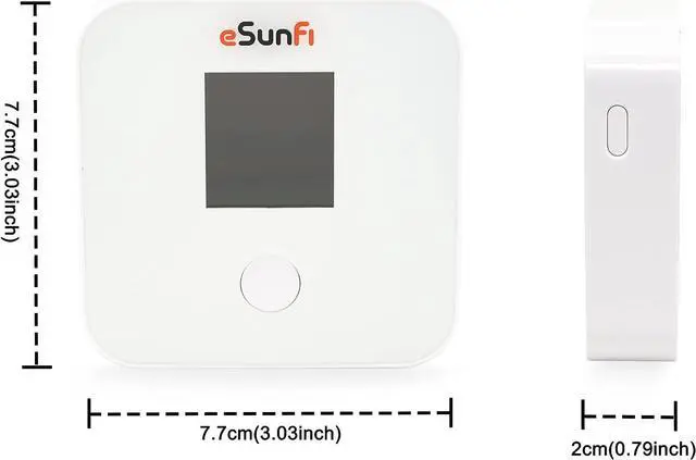Alt view image 7 of 7 - eSunFi eSIM Mobile WiFi Hotspot Router | Sunhans Portable 4G LTE Mobile WiFi Hotspot Pocket Router for Travel, International Business | No SIM Card Needed | Workable in Global 200+ Countries