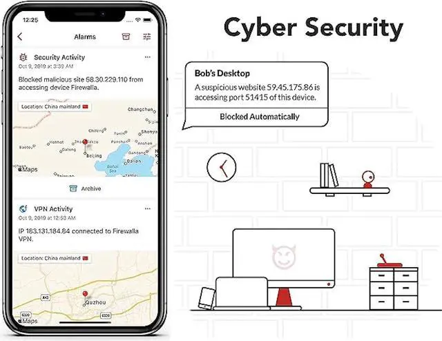 Alt view image 6 of 7 - Firewalla: Cyber Security Firewall for Home & Business, Protect Network from Malware and Hacking | Smart Parental Control | Block Ads | VPN Server and Client | No Monthly Fee (Purple SE)