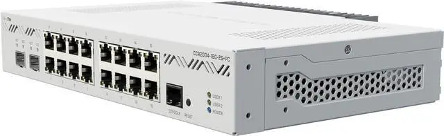 Alt view image 3 of 5 - Mikrotik CCR2004-16G-2S+PC Ethernet Router 16x Gigabit Ethernet Ports, 2x10G SFP+ Cages.