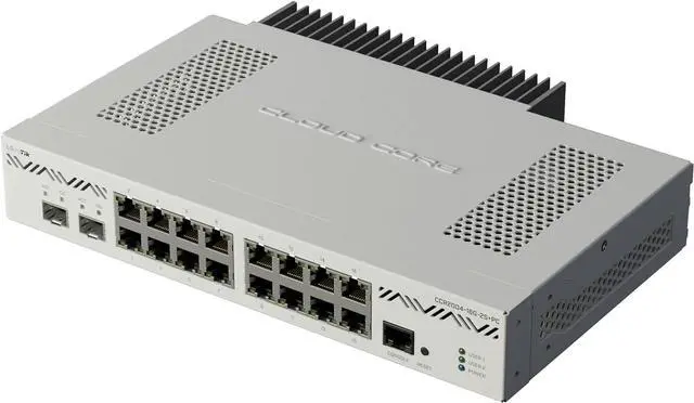 Alt view image 4 of 5 - Mikrotik CCR2004-16G-2S+PC Ethernet Router 16x Gigabit Ethernet Ports, 2x10G SFP+ Cages.