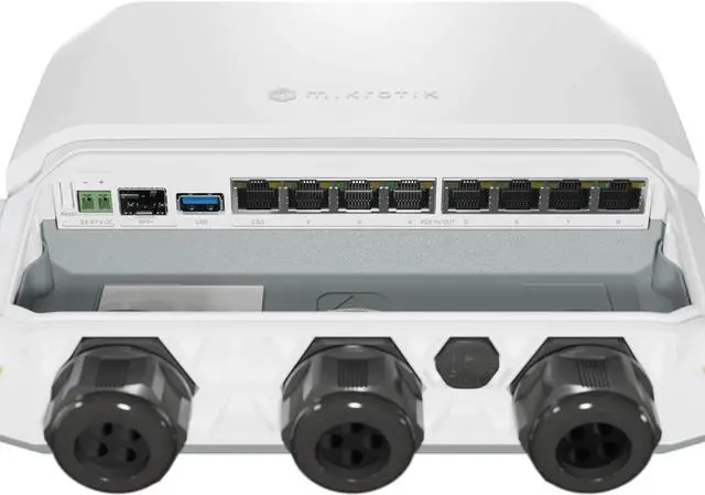 Alt view image 3 of 5 - Mikrotik RB5009UPr+S+Out | Outdoor PoE Router 7X Gigabit Ethernet Ports, 1x 2.5 Gigabit Ethernet, 10G SFP+, 1GB of RAM, 1GB NAND, Modern Quad-core CPU