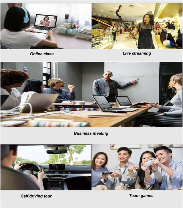 Alt view image 2 of 7 - 5G 4G Mobile Hotspot, 150Mbps Mobile Router with Screen Display, High Gain Antennas, Up to 10 Connect Devices for Travel Business