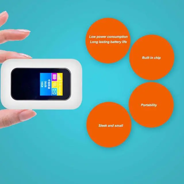 Alt view image 3 of 7 - 5G 4G Mobile Hotspot, 150Mbps Mobile Router with Screen Display, High Gain Antennas, Up to 10 Connect Devices for Travel Business