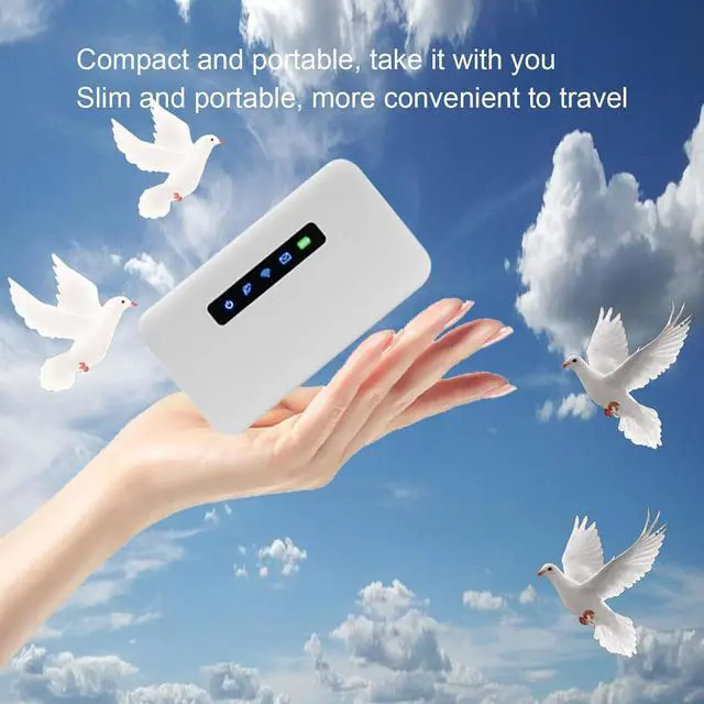 Alt view image 5 of 7 - 4G LTE Mobile Hotspot, 300Mbps High Speed RJ45 WAN LAN International Hotspot, Portable Router with SIM Card Slot, Support 32 Users for Outdoor Car Travel Business