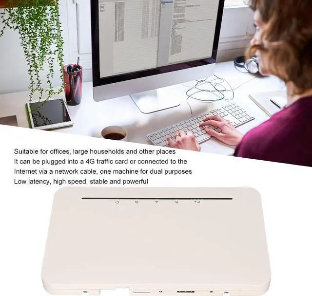 Alt view image 6 of 7 - ciciglow WiFi Gaming Router, 4G 300Mbps LTE CPE Smart Wireless Router for Computer, Wireless Internet Router for Mobile Phones Tablets (US Plug)