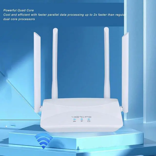 Alt view image 4 of 7 - 4G LTE Wireless Router, 300Mbps Mobile WiFi Router with 4pcs Antennas, Compatible with B1 3 5 40 Frequencies, Covers up to 200m, Connects 1020 Devices, for Home Office Use (US