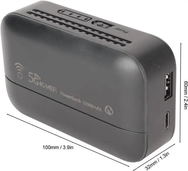 Alt view image 5 of 7 - 4G LTE Mobile Hotspot Router, Mini Mobile Router, Portable and Lightweight Power Bank Router, 5G Network Router for Travel, Business, Outdoor