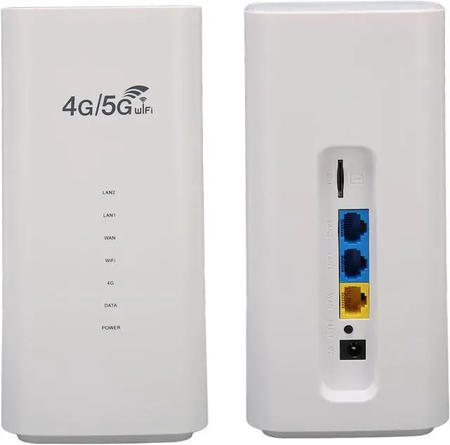 Alt view image 2 of 7 - 4G LTE Wireless WiFi CPE Router with SIM Card Slot 4 Antenna for Office White (US Plug 100240V)