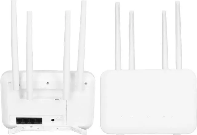 Alt view image 3 of 7 - 4G LTE WiFi Router, Mobile WiFi Router LAN WAN Port Plug and Play 4 External Antennas 300Mbps 100-240V for Middle Eastern for Office (US Plug)