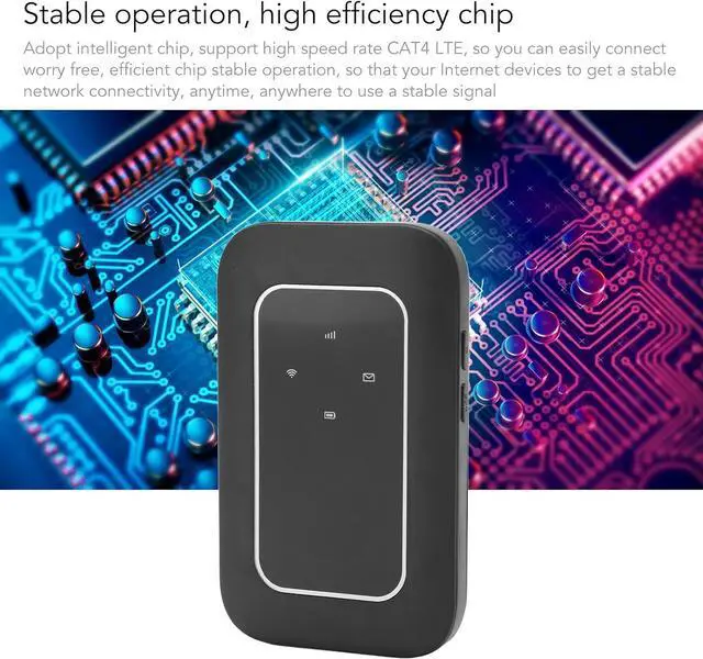 Alt view image 4 of 7 - 4G Mobile WiFi Router, Portable Travel WiFi, Mobile MiFi Hotspot Compatible with European SIM Cards, Supports 10 Device Connections