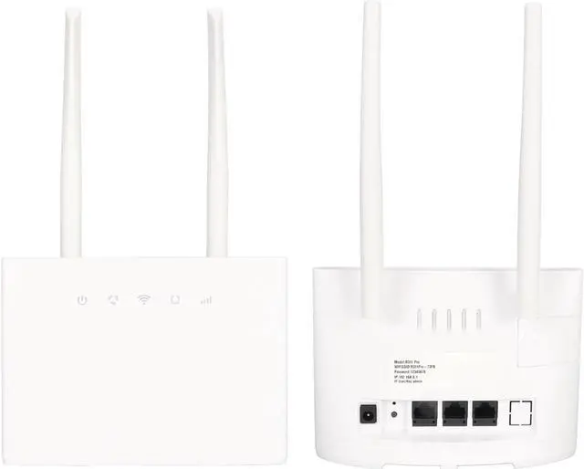 Alt view image 6 of 7 - 4G LTE CPE Router with Sim Card Slot, 4G LTE Modem with 2 5dBi Antennas, Unlocked 4G Wireless Router, Support 32 Users (for Europe Asia) (US Plug 100240V)