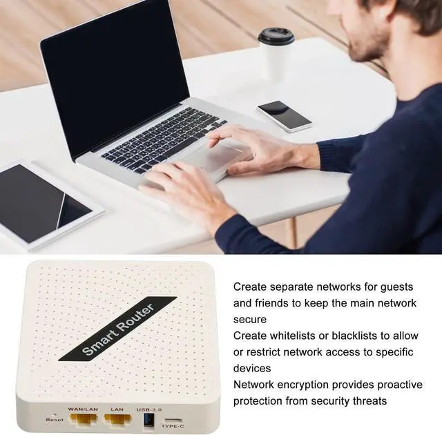 Alt view image 2 of 7 - WiFi 6 Router, High Speed 1775Mbps Wireless Router Support WAN LAN Port Multiple Devices, 5G Mobile WiFi Hotspot, Access Control, Supports Guest WiFi