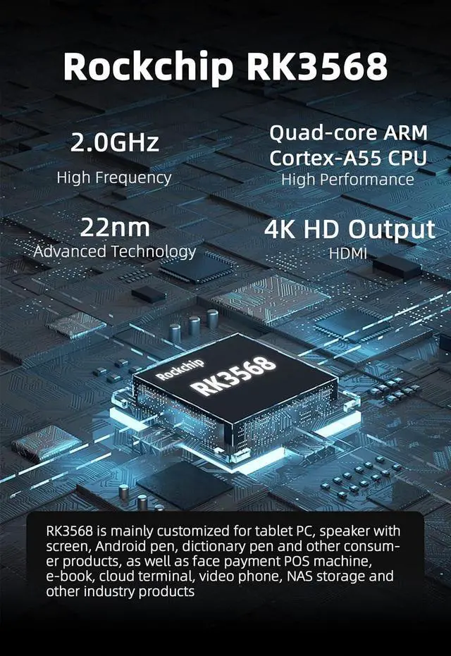 Alt view image 4 of 7 - Banana Pi BPI-R2 Pro Open Source 5 Gigabit Port Wireless Smart WiFi Router 2G LPDDR4 and 16G EMMC Developement Based in Linux OpenWRT for NAS VPN Server and DIY Software