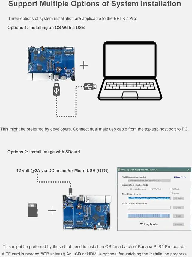Alt view image 7 of 7 - Banana Pi BPI-R2 Pro Open Source 5 Gigabit Port Wireless Smart WiFi Router 2G LPDDR4 and 16G EMMC Developement Based in Linux OpenWRT for NAS VPN Server and DIY Software