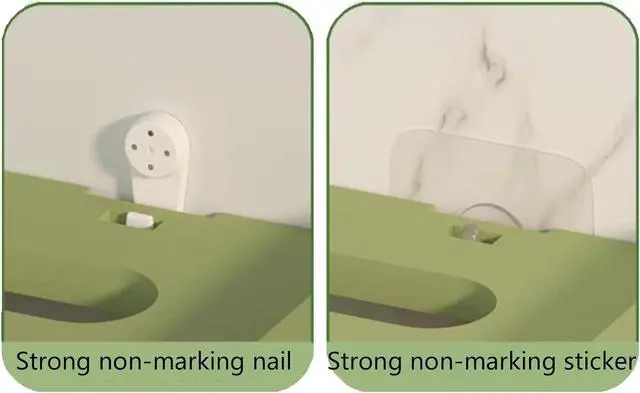 Alt view image 7 of 7 - Router Cable Storage Box, No Punch Wall Mount Hidden Box, Wireless Router Shelf, Power Strip and Cable Management Hider Rack Desktop Organizer Shelves