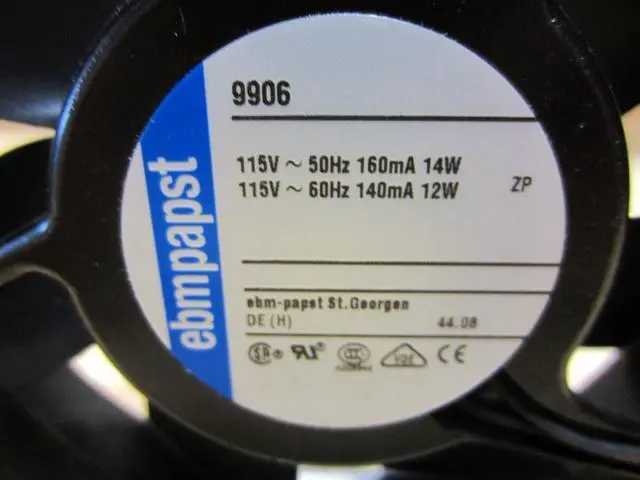 Alt view image 3 of 4 - Ebmpapst 9906 Axial Fan 119mm 115VAC 50/60Hz