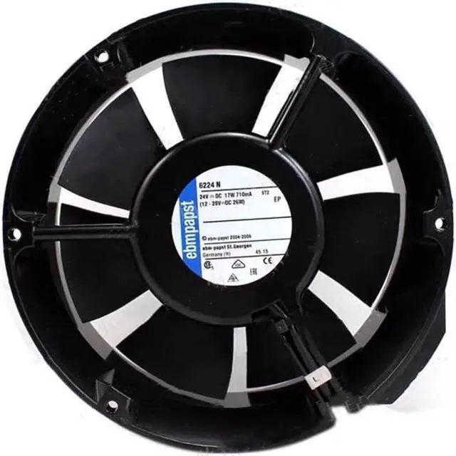 Alt view image 2 of 3 - 6224N ebmpapst 24V 172mm Fan - 17251 17W 0.71A Cooling Fan