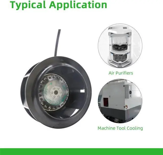 Alt view image 5 of 7 - HRSTAR for Ebmpapst R2E133-BH66-05 R2E133-BH66-26 230V 24W Diameter 133mm Centrifugal Purifying Fan