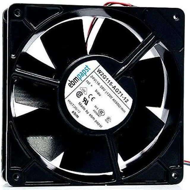 Main image of W2G115-AG71-12 ebmpapst 24V 127mm Fan - 12W 12738 12.7CM 2-Wire Cooling Fan