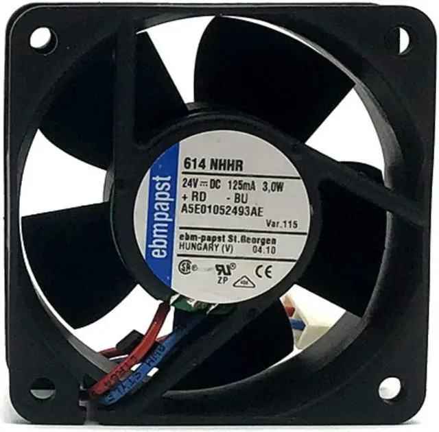 Main image of 614NHHR ebmpapst 6025 24V 125mA 3W 2-Wire Cooling Fan