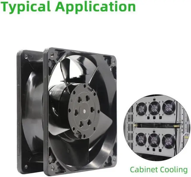 Alt view image 3 of 7 - Original New ebmpapst 4600N-466 Cooling Fan 120 X120X38mm All Metal High Temperature Resistance 115V 18W Axial Fans