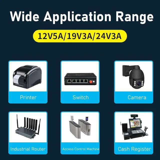Alt view image 6 of 7 - 24000mAh Mini UPS Battery Backup, Automatic Uninterruptible Power Supply for Routers, Modems, Cameras with Short Circuit and Voltage Fluctuation (12V)