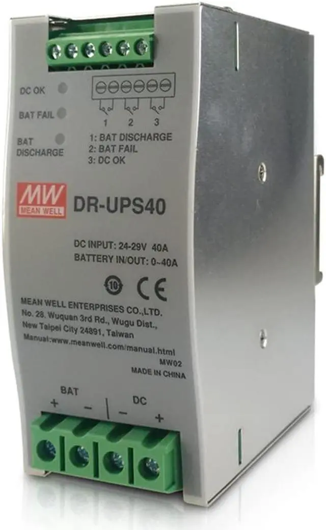 Main image of Original Mean Well Uninterruptable Power Supply DC Input 24-29V 40A DC UPS Module Uninterrupted Switching Power Supply Battery Controller for DIN Rail UPS System